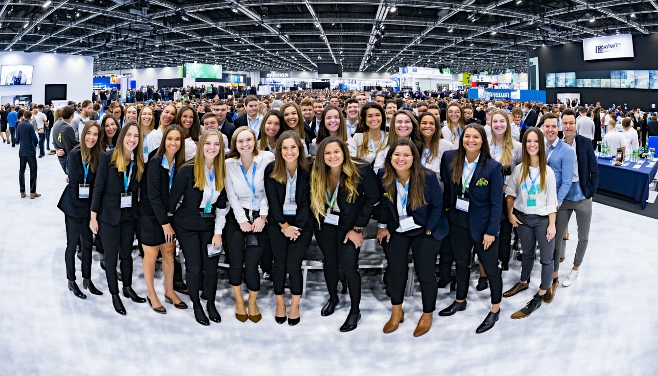 Marketing team organizing a major event